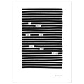 Black lines on white background, graphic poetry print, size 13x18 cm / 5x7″