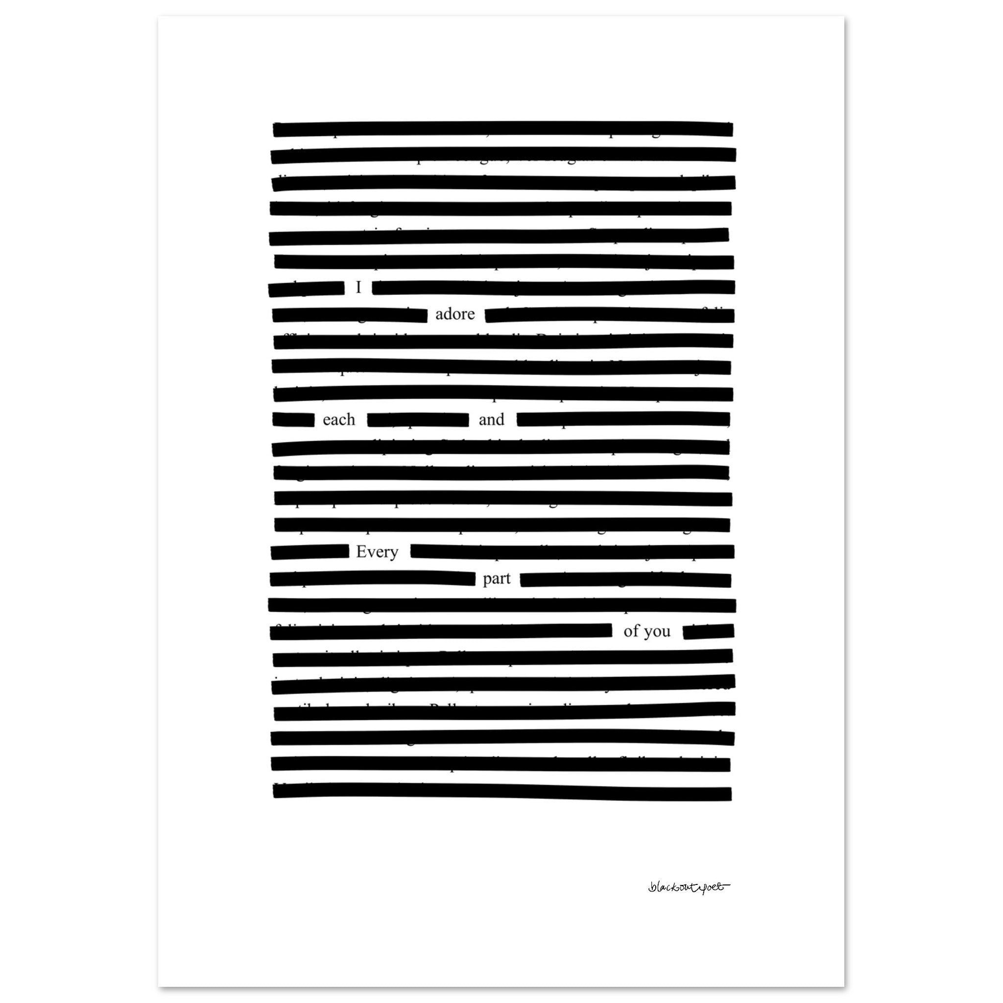 Graphic wall art, black and white print, size 21x29.7 cm / 8x12"