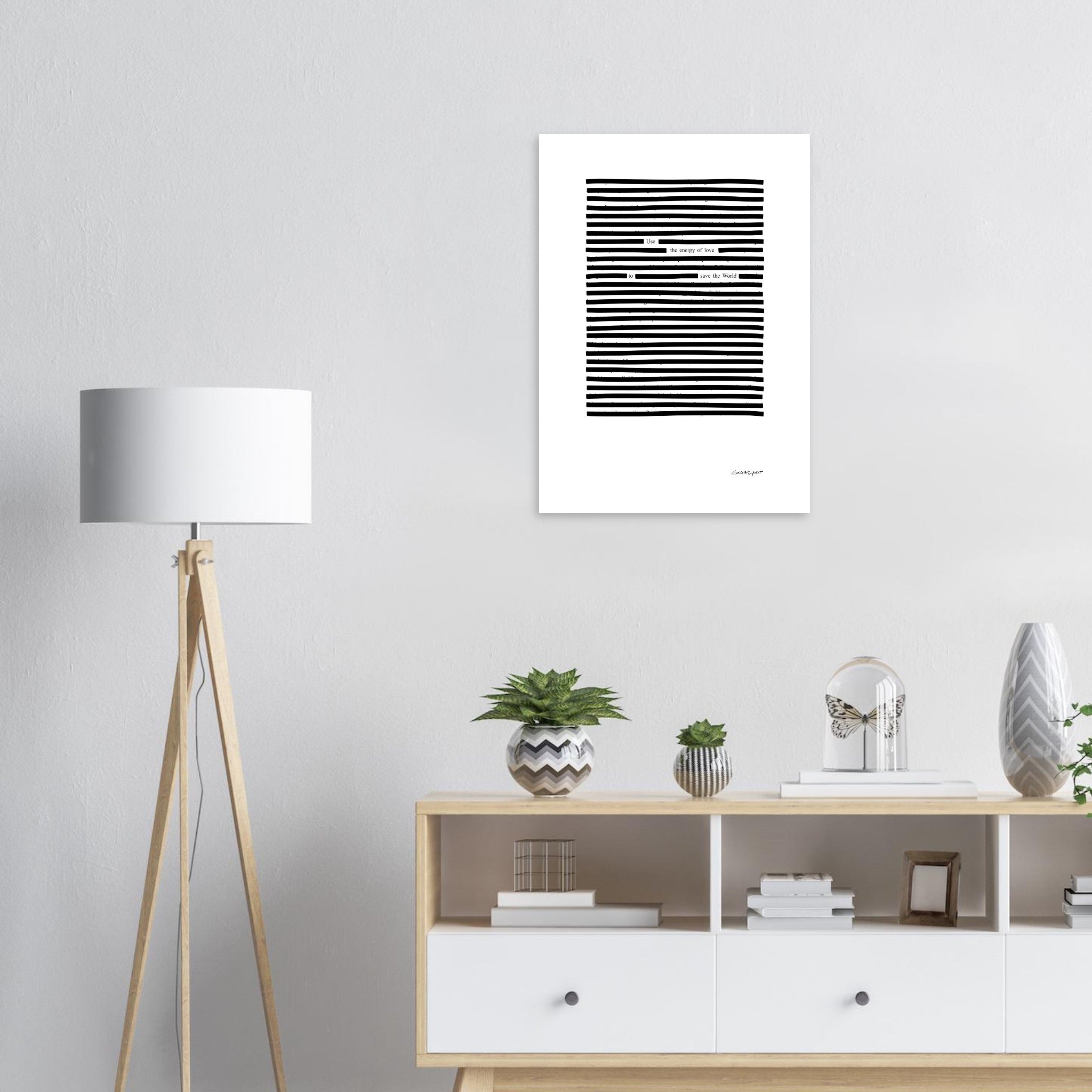 Example of Use The Energy of Love poetry print on living room wall, black on white print next to stylized interior design.
Available in 5 sizes:
13x18 cm / 5x7″
21x29.7 cm / 8x12"
25x25 cm / 10x10″
30x40 cm / 12x16″
50x70 cm / 20x28″