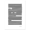 Blackout poetry poem poster, wall art with graphic visual art poem, 21x29.7 cm / 8x12"