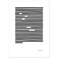 Love and live - blackout poetry wall art, black and white print poster, size 13x18 cm / 5x7″