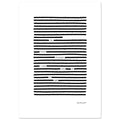 Blackout poetry art A4 print in black and white, size 21x29.7 cm / 8x12"