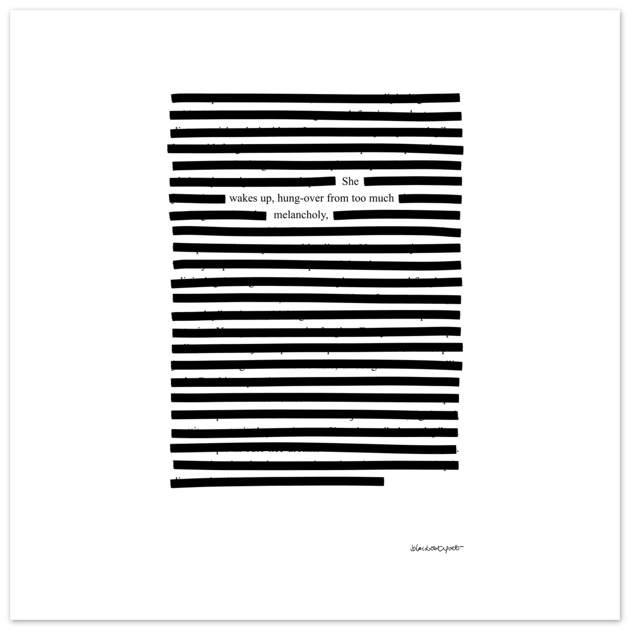 Graphic wall art book lover print, 25x25 cm / 10x10″