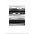 Blackout poetry poem print, black lines on white background, size 13x18 cm / 5x7″