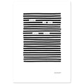 Black on white graphic poetry print, wall art, size 21x29.7 cm / 8x12"