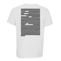 White T-shirt organic cotton black printed poetry art, black on white