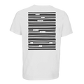 White organic T-shirt printed poetry art organic, black on white