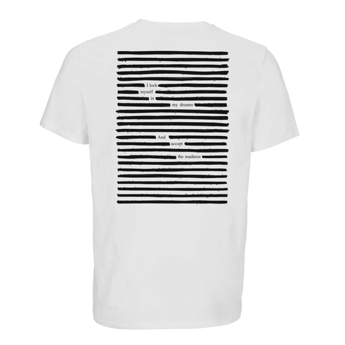 Organic unisex t-shirt Accept the Madness, black on white print
