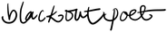 Blackout Poet logo with stylized text