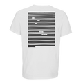 Sustainable white T-shirt with organic cotton with black printed poetry art, black on white